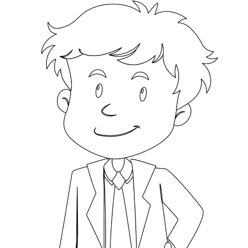 Kolorowanka uśmiechnięty chłopak pamięta o swoim święcie